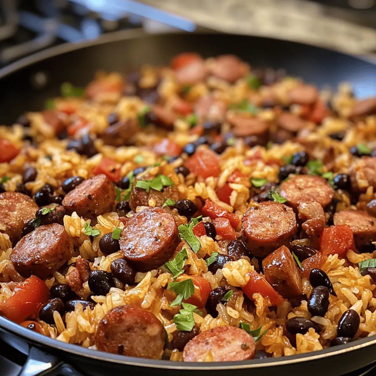 Black Beans and Rice with Sausage