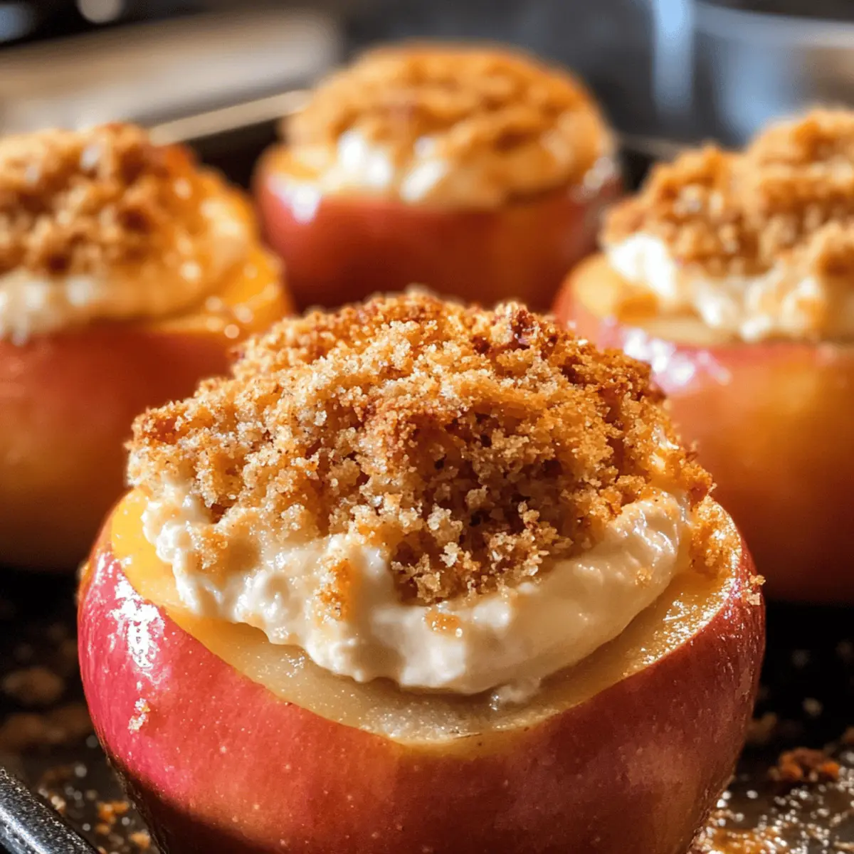 Cheesecake Stuffed Baked Apples