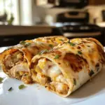 Cheesy Garlic Chicken Wraps