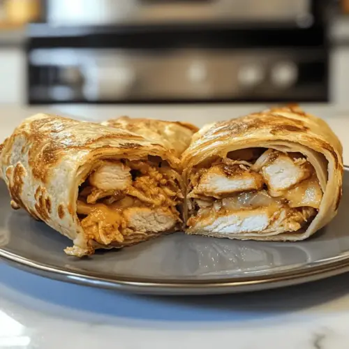 Cheesy Garlic Chicken Wraps