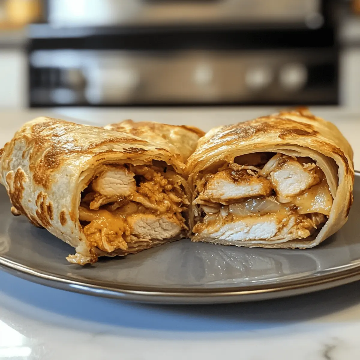 Cheesy Garlic Chicken Wraps