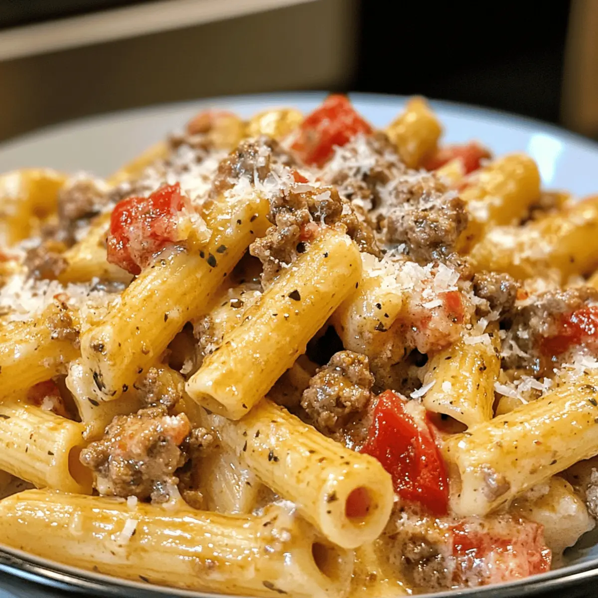 High Protein Creamy Beef Pasta