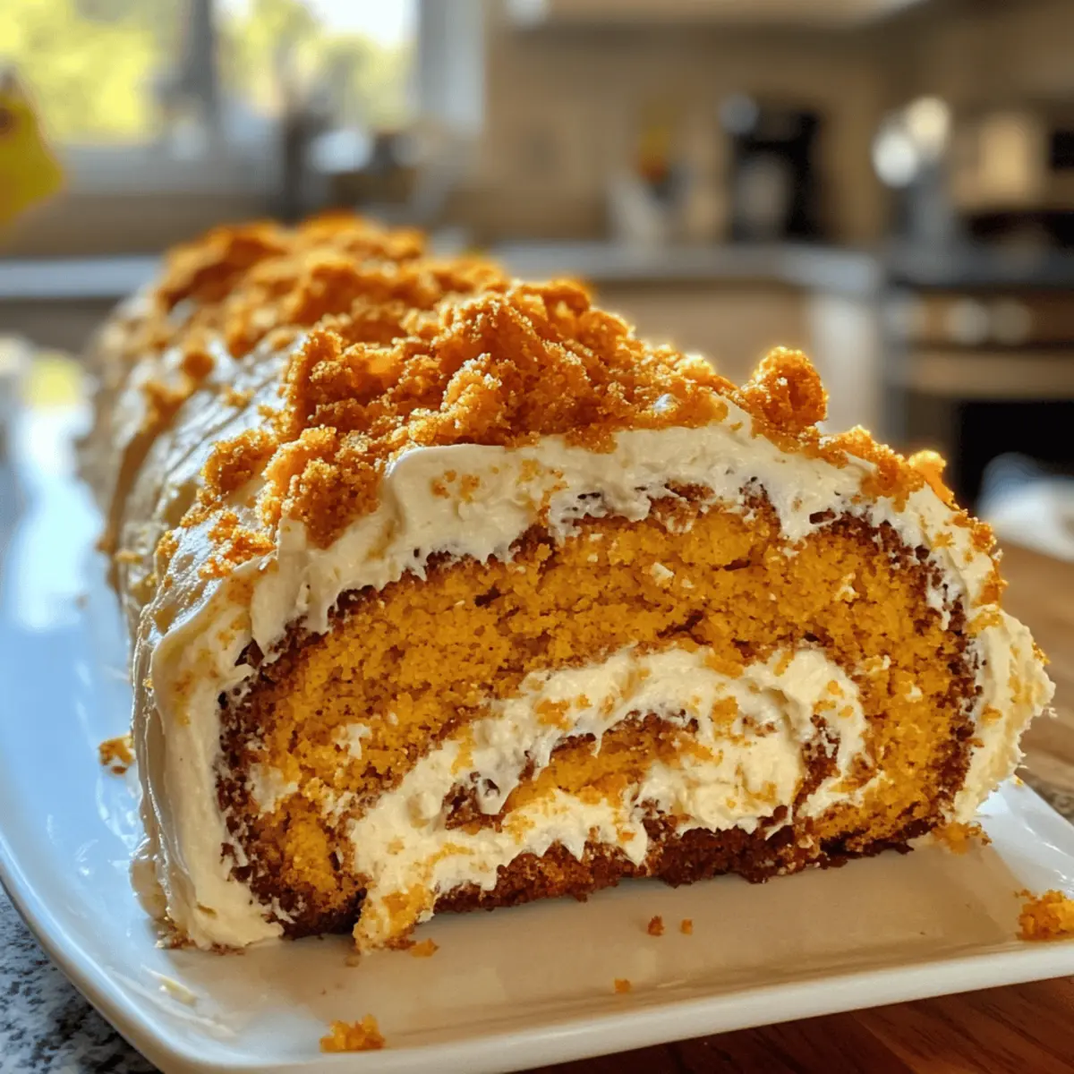 Pumpkin Spice Roll Cake