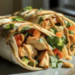 Thai Peanut Chicken Wraps
