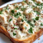Chicken Alfredo Garlic Bread