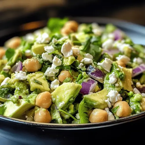 Chickpea Feta Avocado Salad