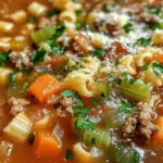 High Protein Minestrone Soup With Italian Sausage