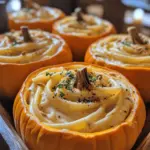Pumpkin Alfredo Pasta Cauldrons