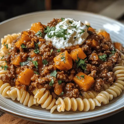 Pumpkin Beef Bolognese
