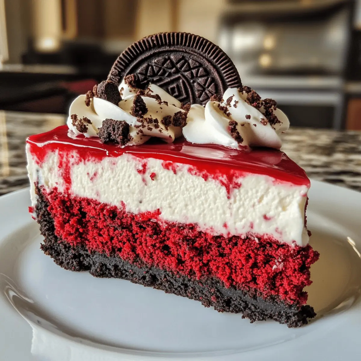 Red Velvet Oreo Cheesecake