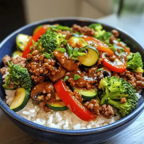 Spicy Ground Beef Stir-Fry Bowl