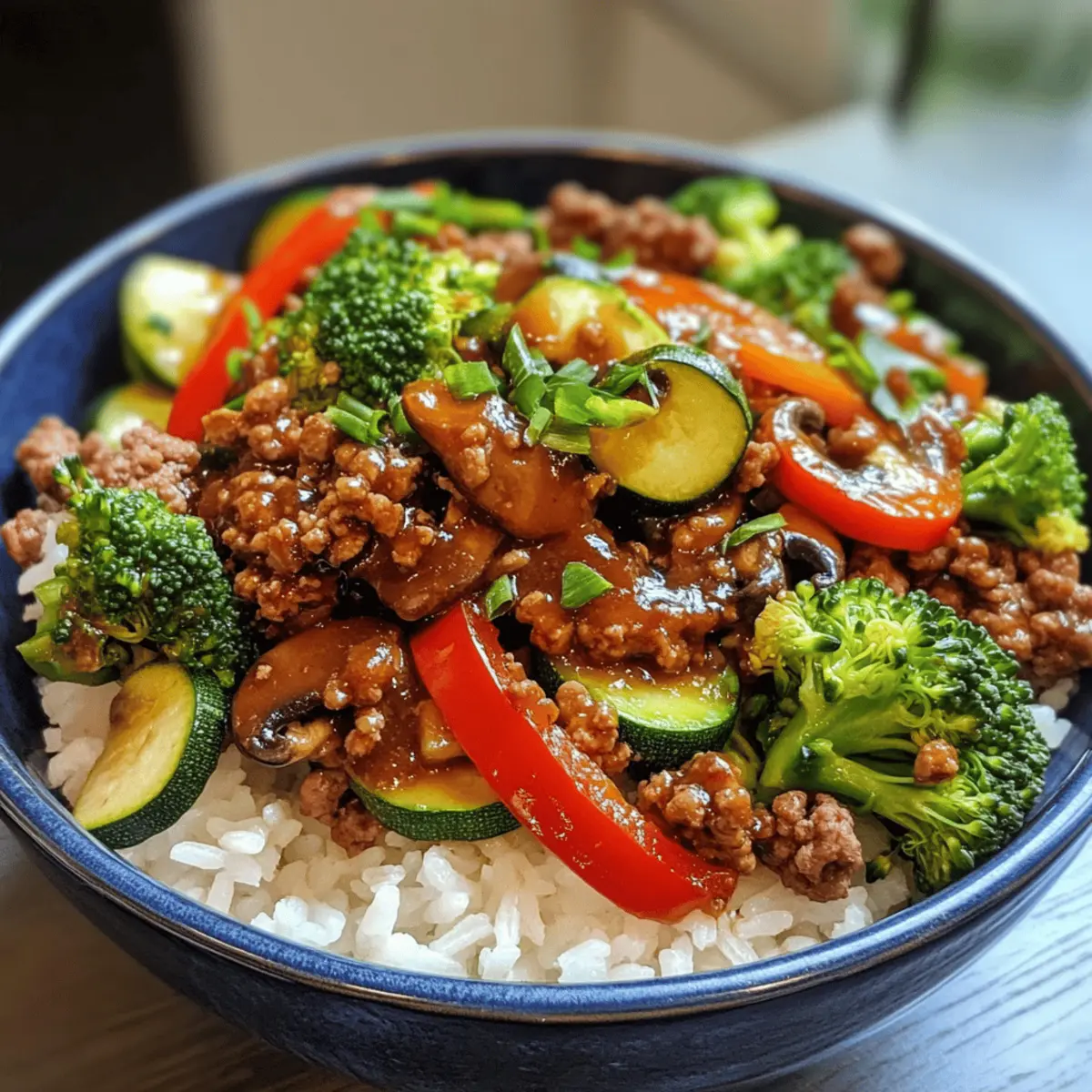 Spicy Ground Beef Stir-Fry Bowl