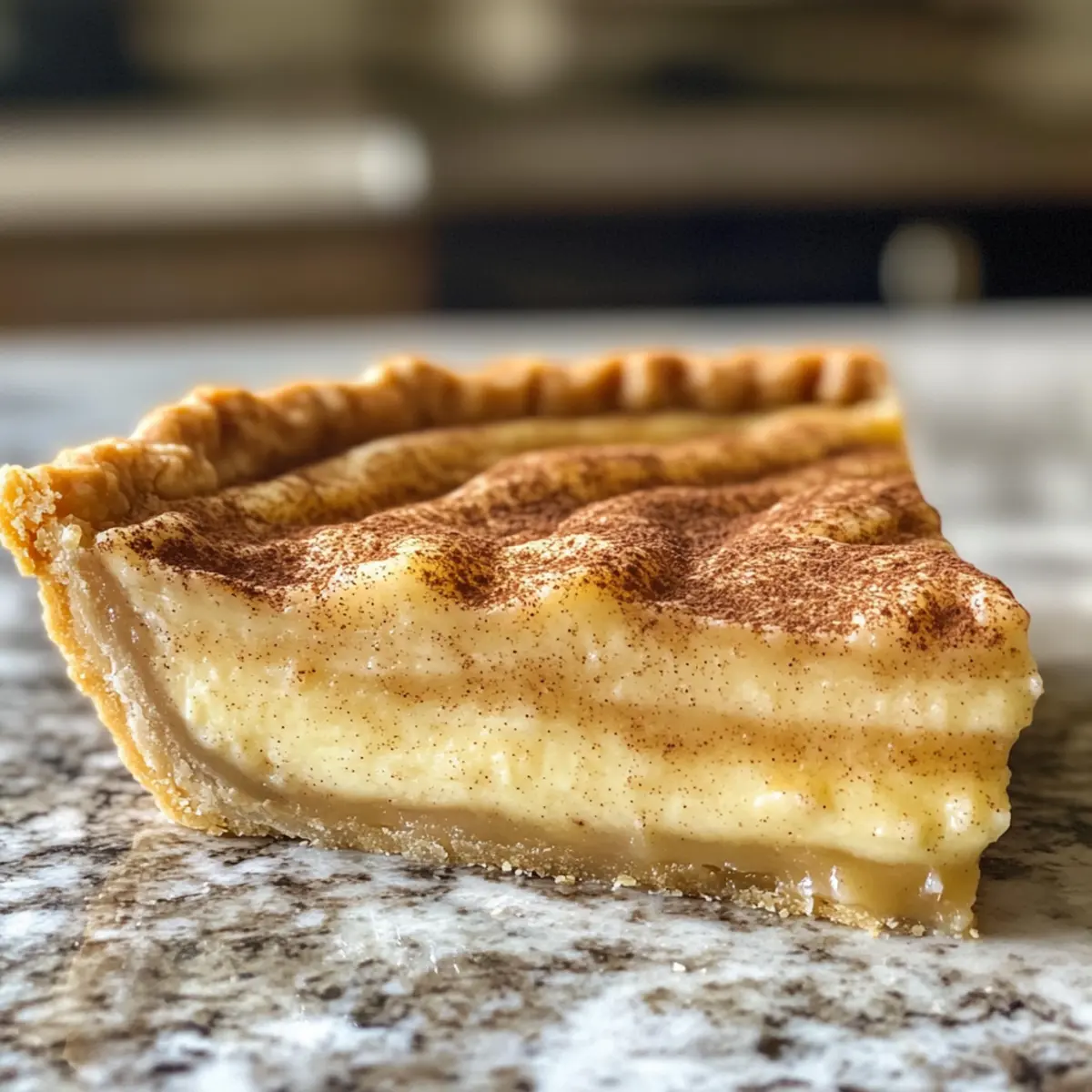 Christmas Eve Cinnamon-Vanilla Creamy Custard Pie
