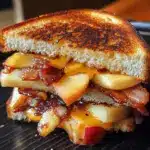 Hot Honey Apple Cheddar Bacon Grilled Cheese