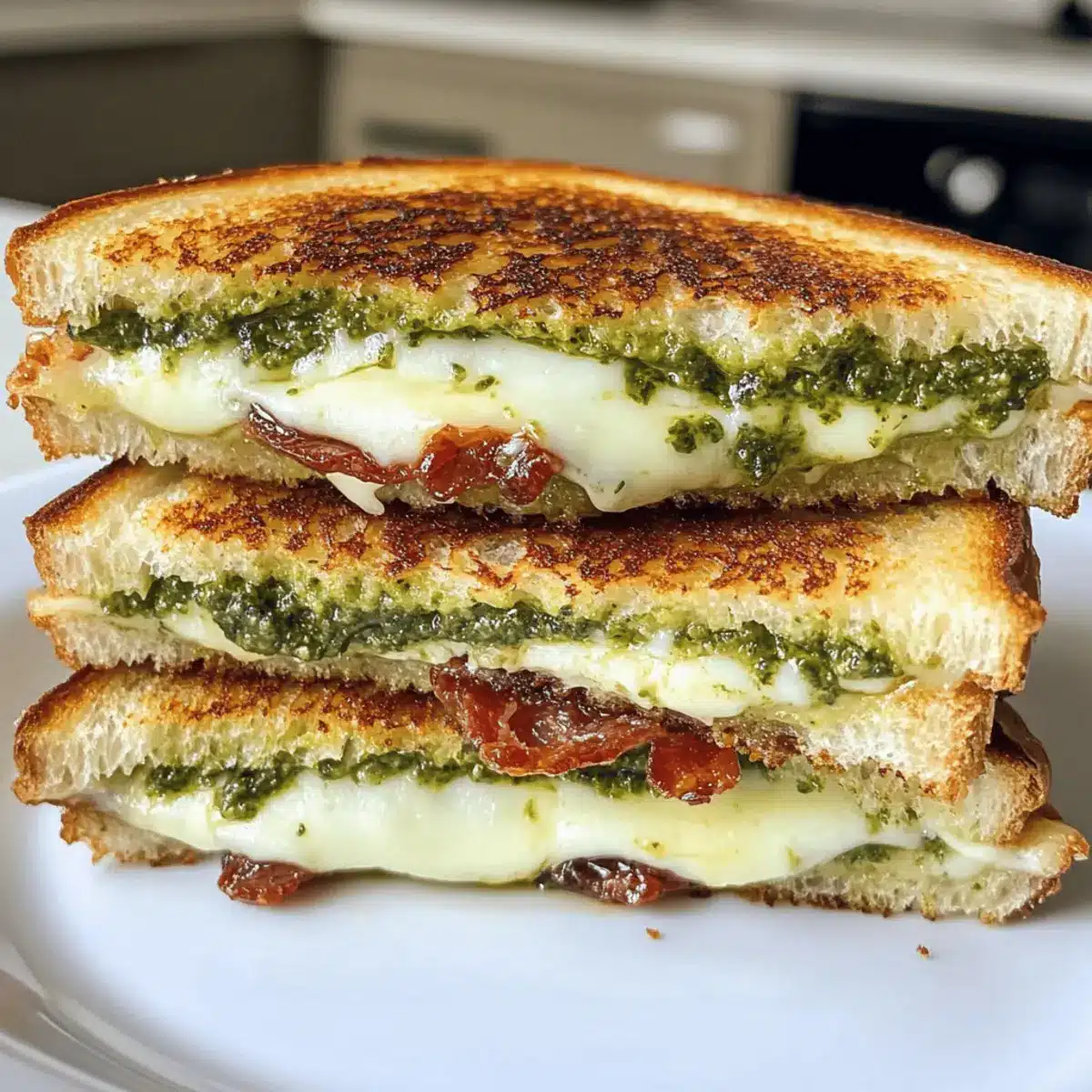 Sourdough Pesto Grilled Cheese