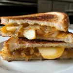 Pear & Apple Grilled Cheese With Caramelized Onions