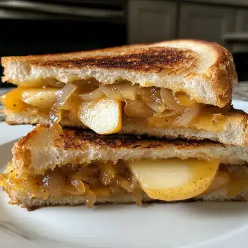 Pear & Apple Grilled Cheese With Caramelized Onions