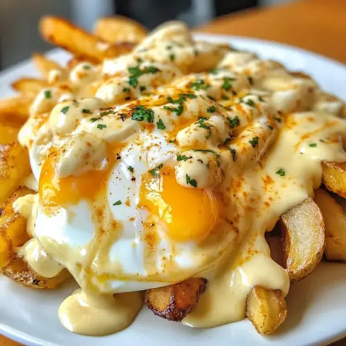Breakfast Poutine with Hollandaise Sauce