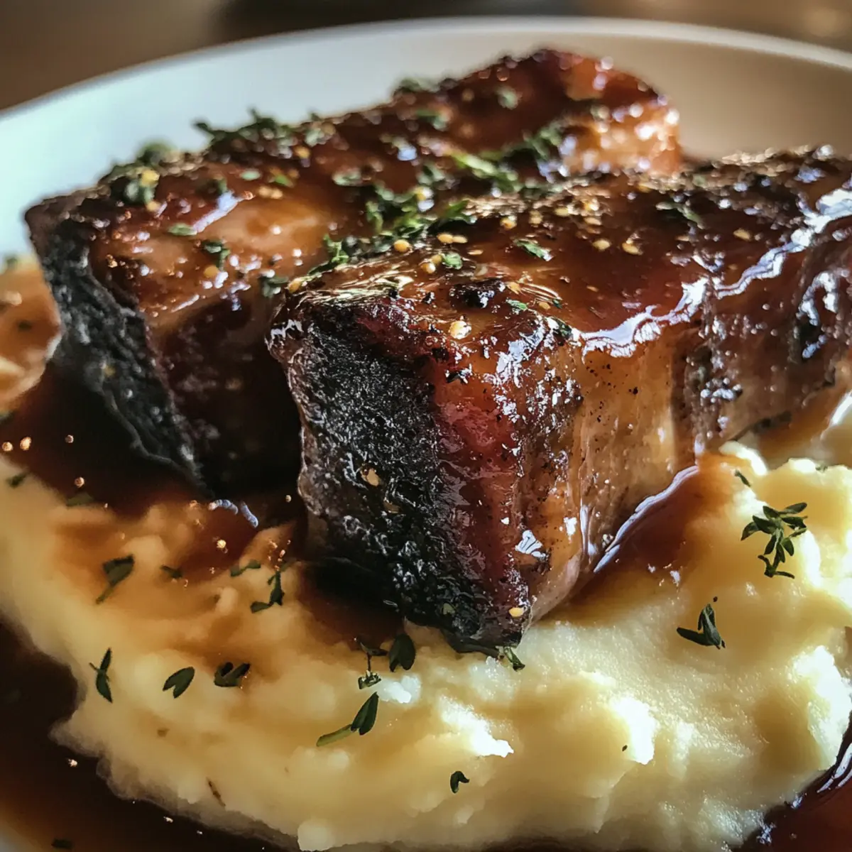 Maple-Bourbon Glazed Short Ribs