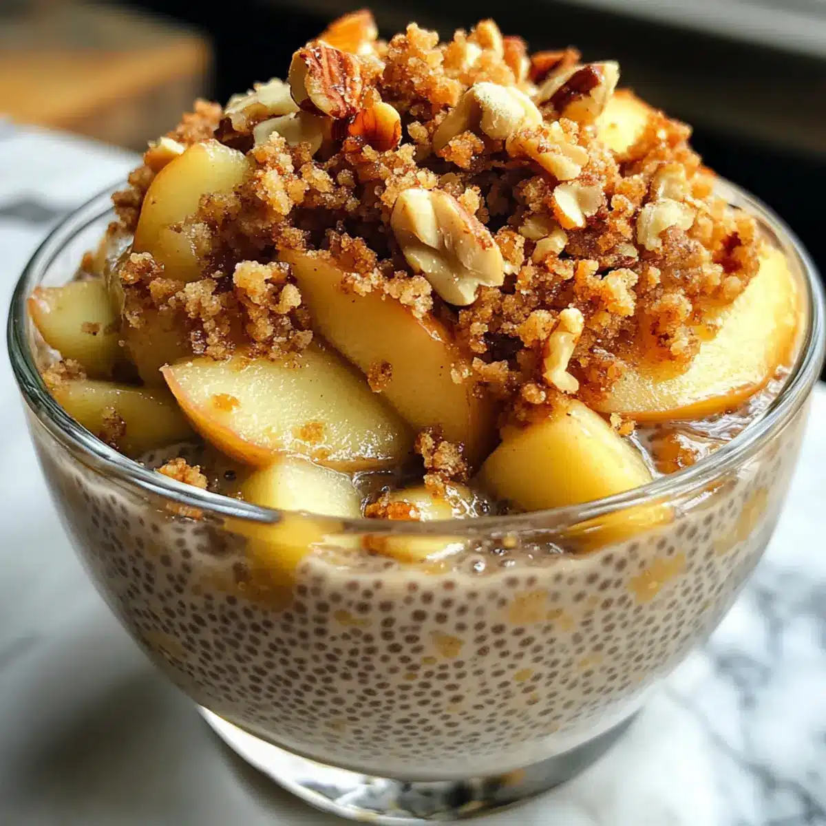 Apple Crumble Chia Pudding