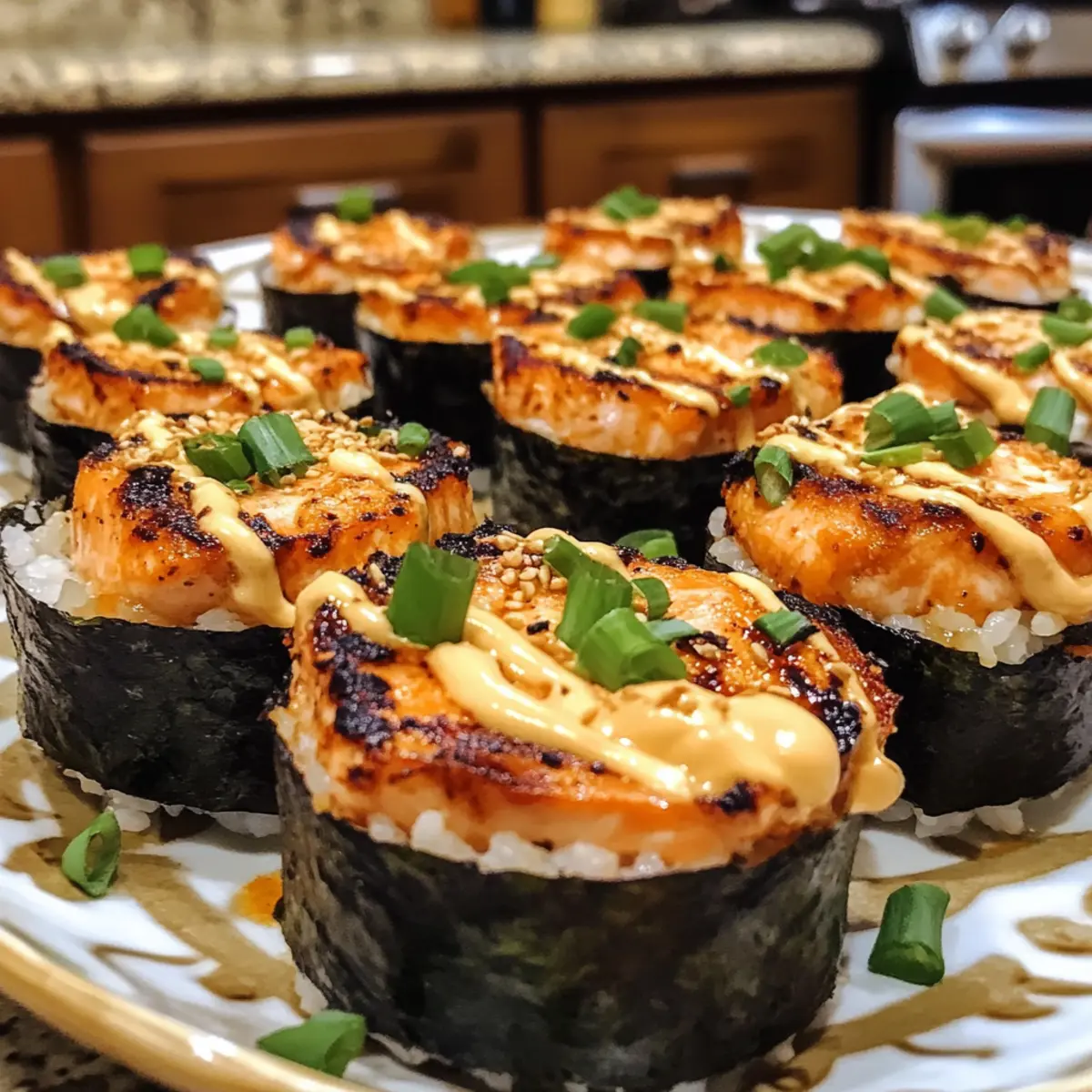 Baked Salmon Sushi Cups