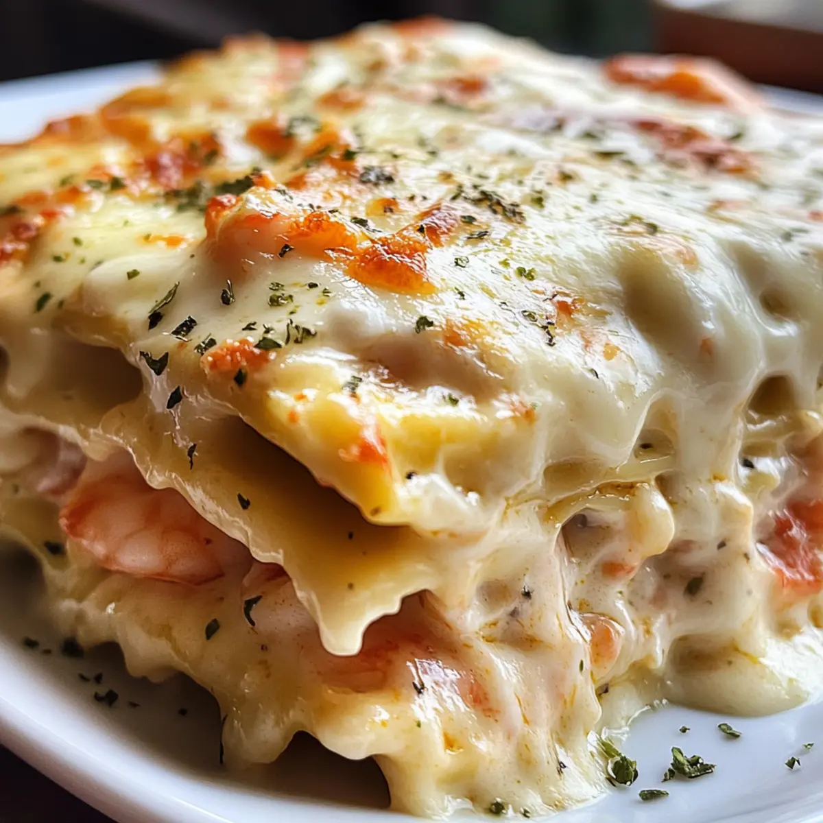 Seafood Lasagna with Lobster and Shrimp