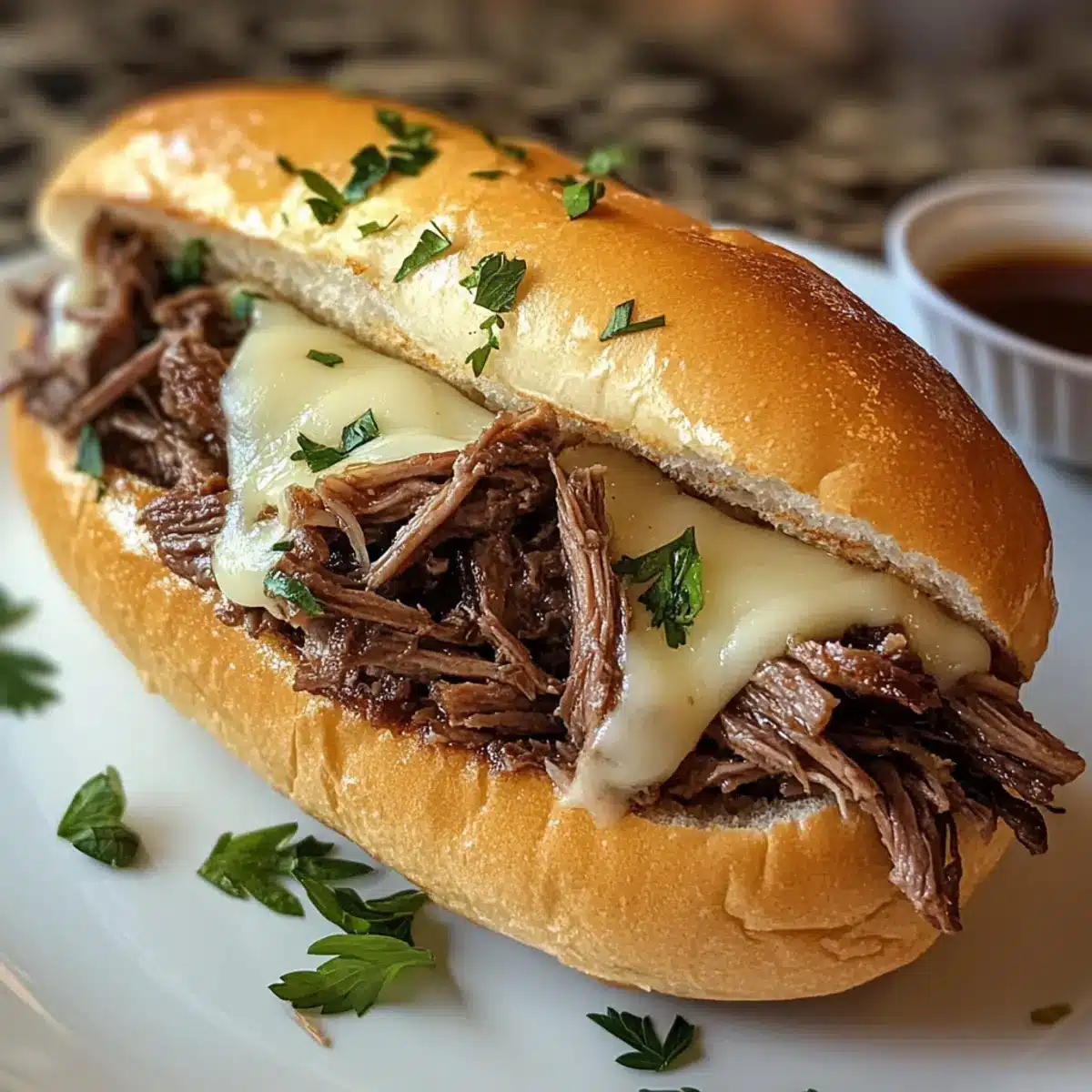 Crockpot French Dip Sandwiches