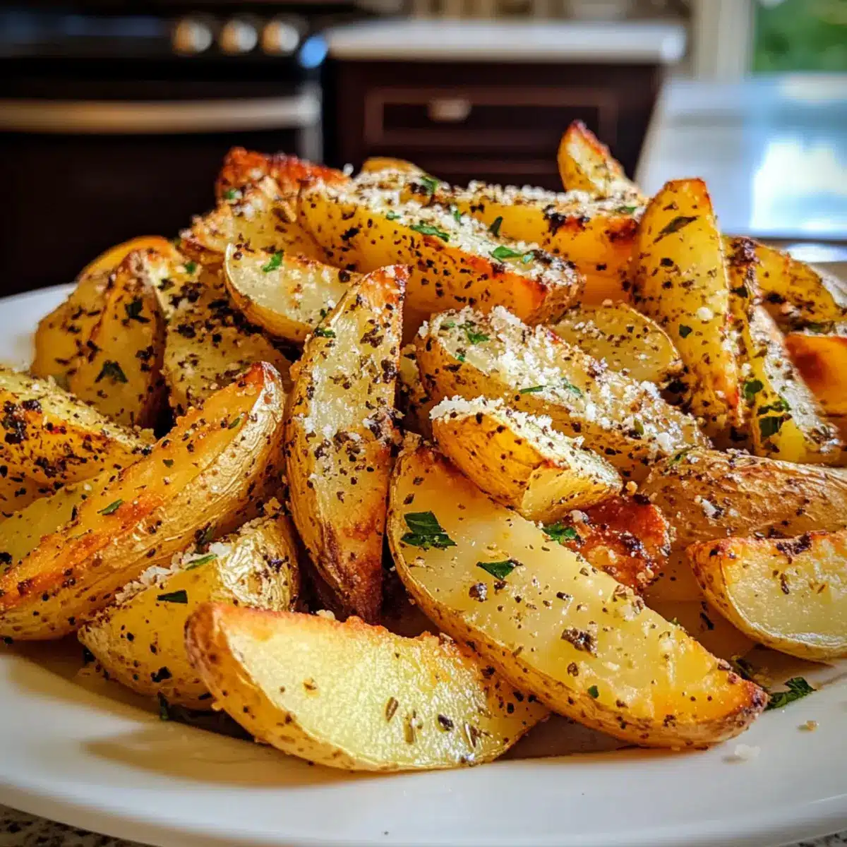 Baked Garlic Parmesan Potato Wedges