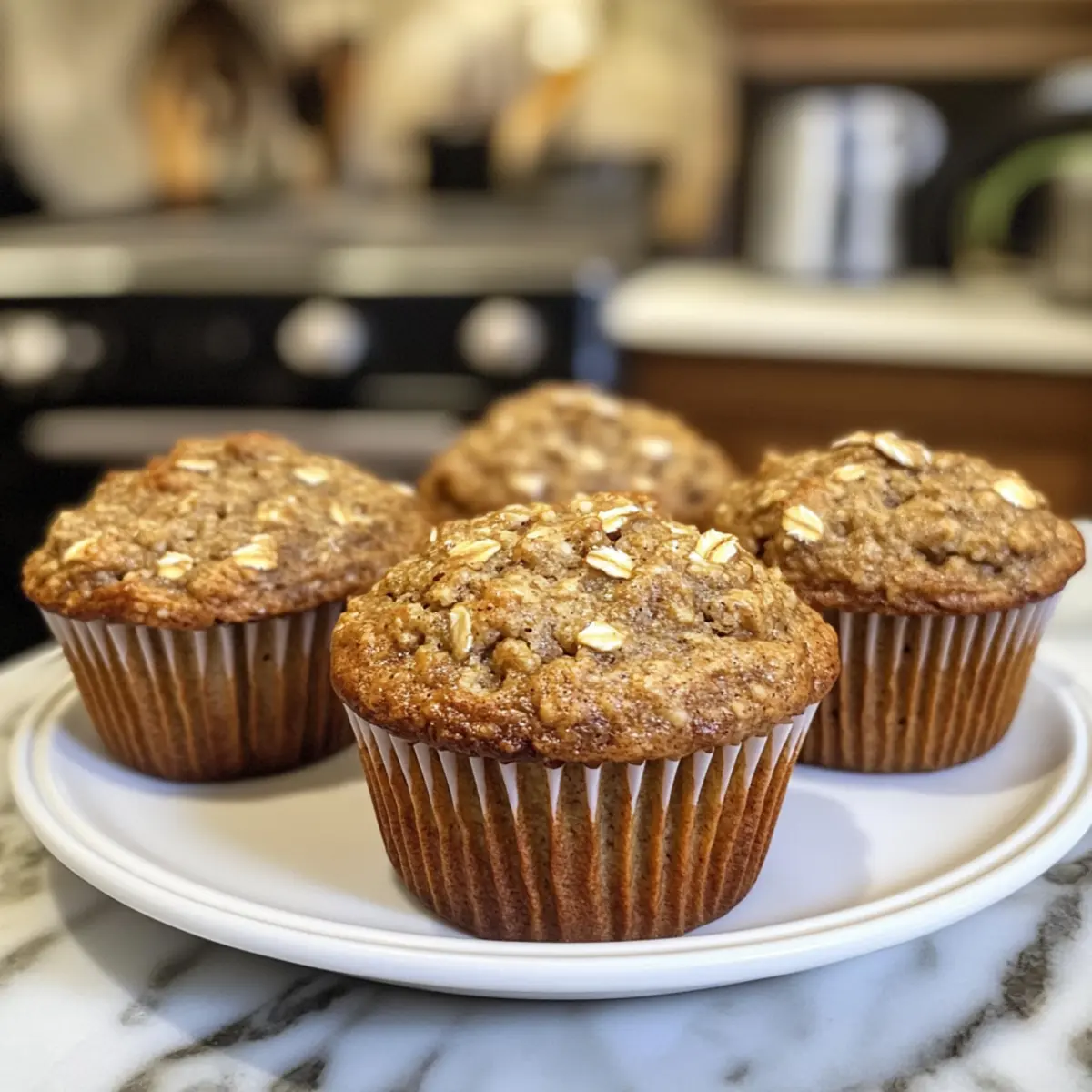Healthy Banana Oatmeal Muffins