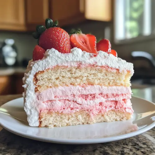 Strawberry Cloud Cake