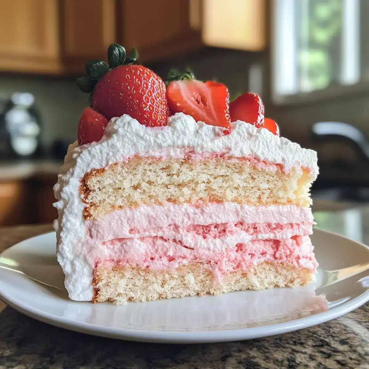 Strawberry Cloud Cake