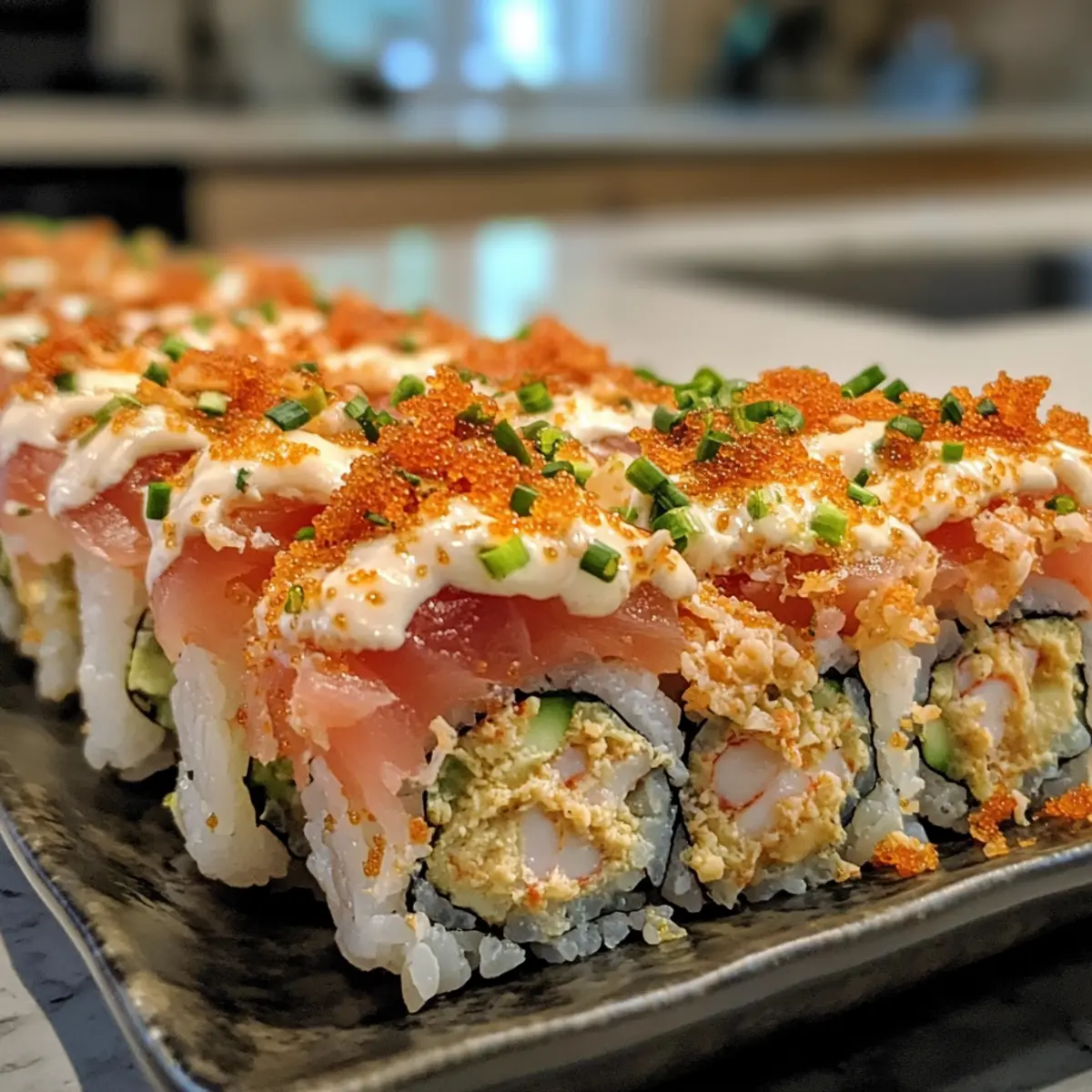 Spicy Tuna Volcano Rolls