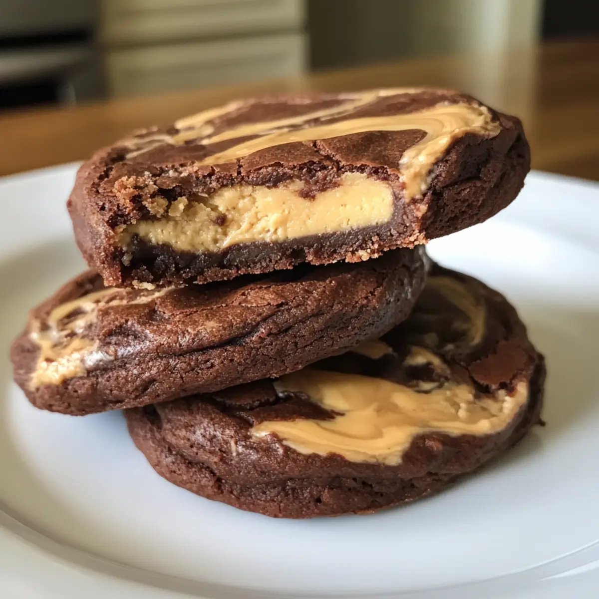 Peanut Butter Brownie Swirl Cookies