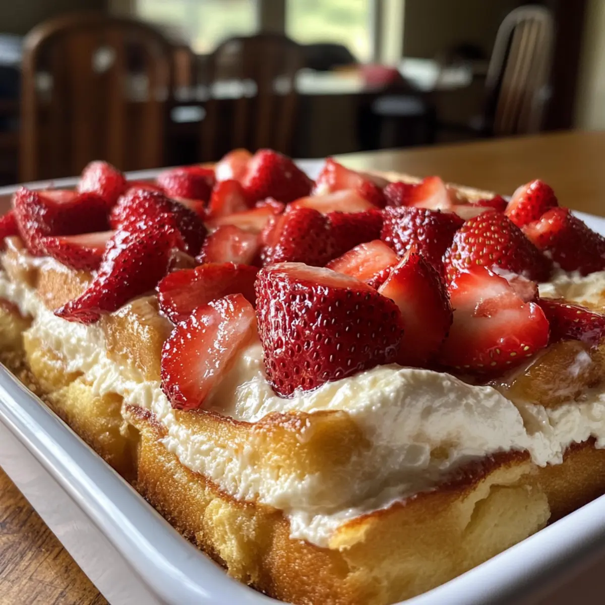 Baked Strawberries and Cream French Toast