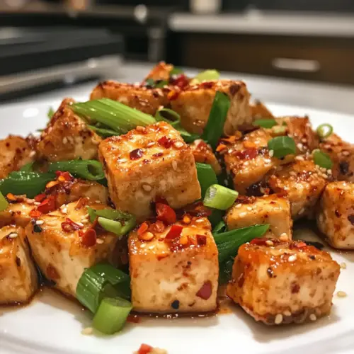 Spicy Tofu with Creamy Coconut Sauce