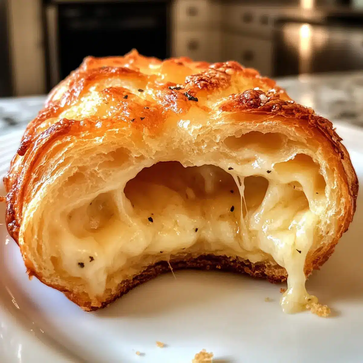 Cheesy Garlic Cruffin