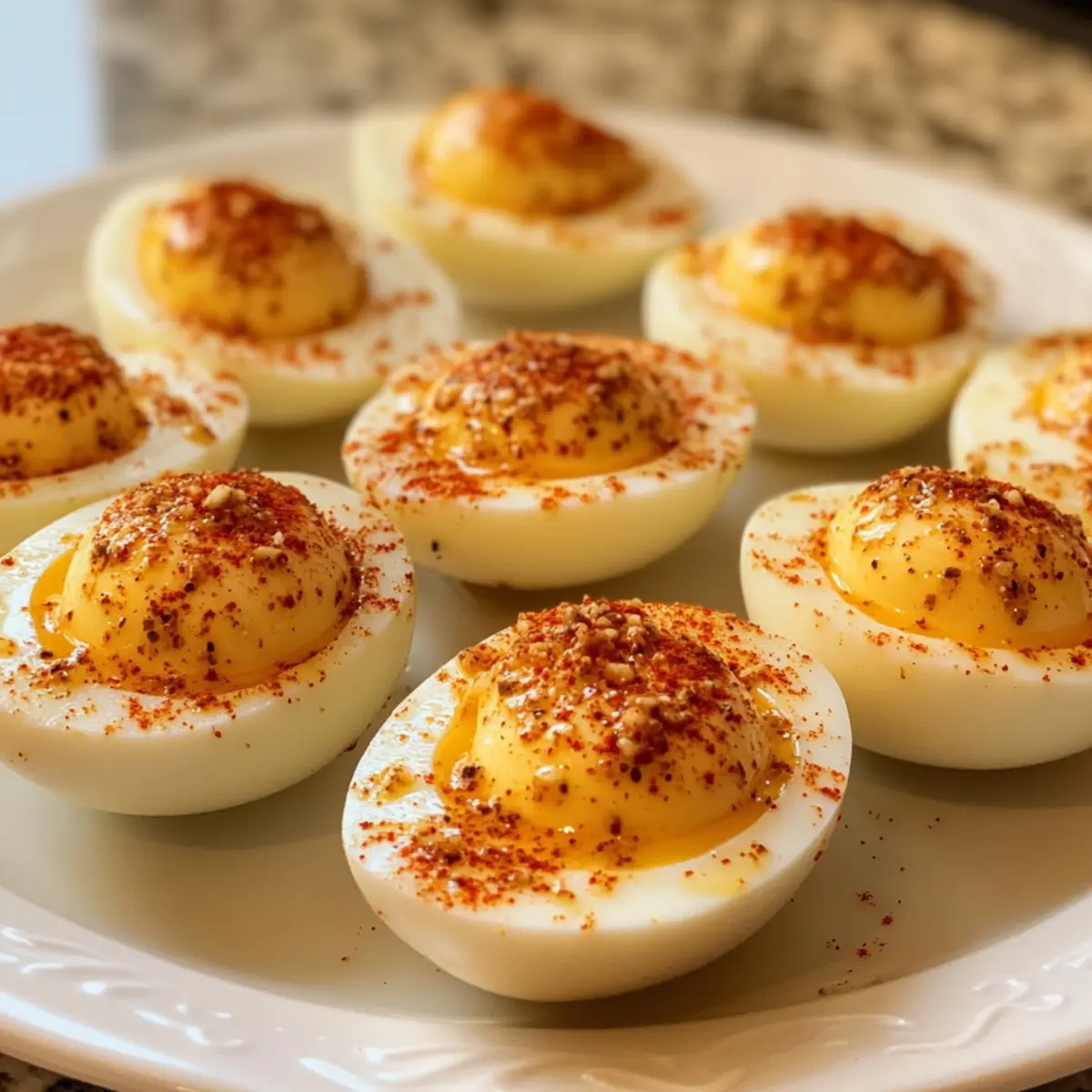 Cajun Boiled Eggs with Spicy Garlic Butter Sauce