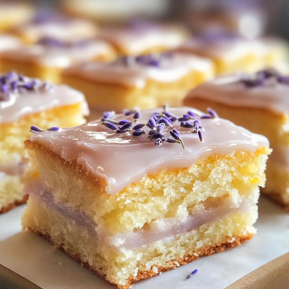 Mini Lemon Cakes with Lavender Glaze