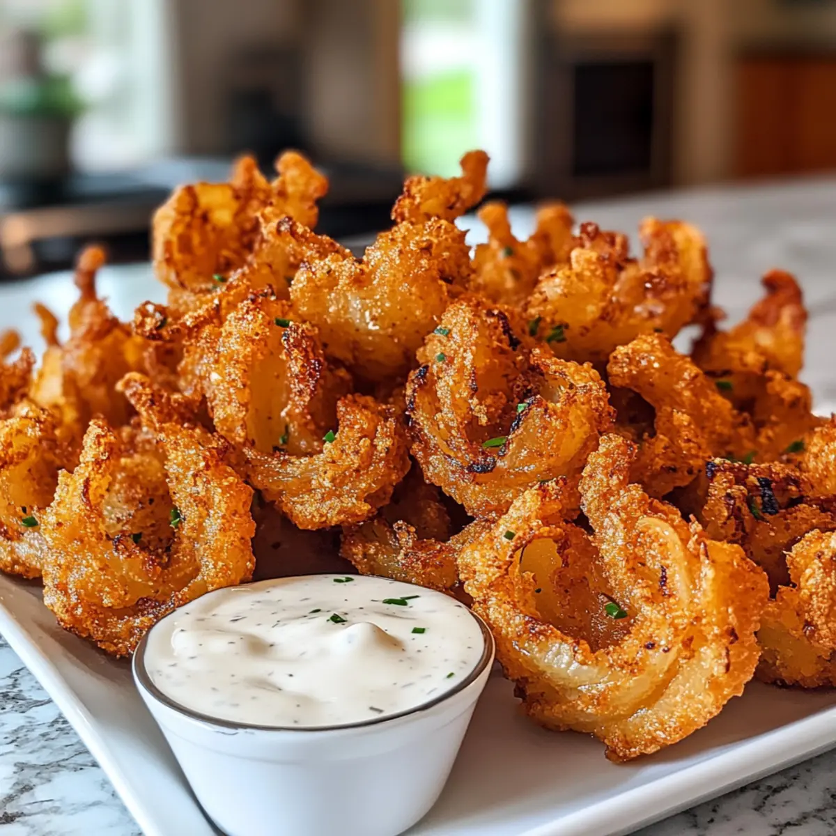 Crispy Mini Blooming Onions in Air Fryer