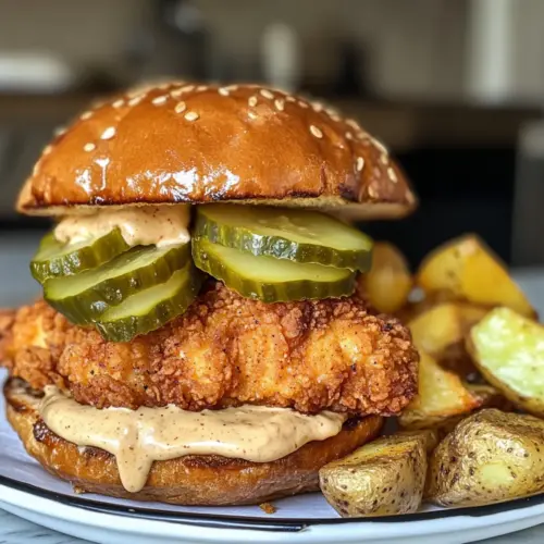 Cajun Crispy Chicken Sandwich with Garlic Aioli