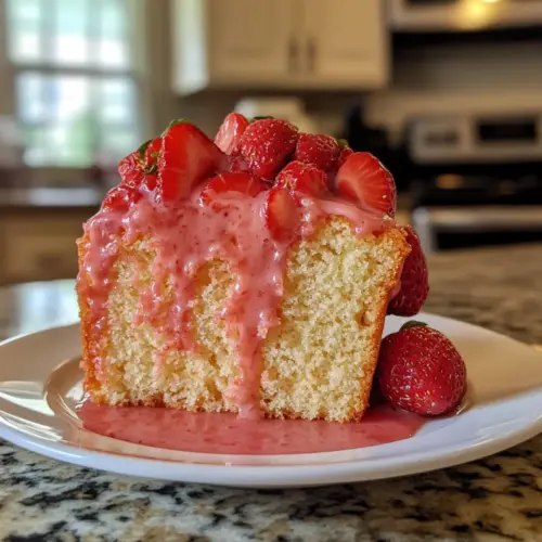 Strawberry Milkshake Pound Cake
