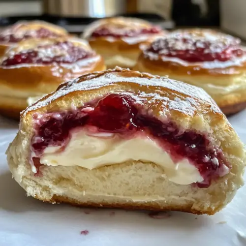 Raspberry and Rose Cheesecake Buns