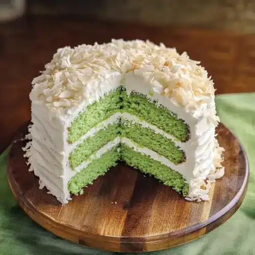 Pandan Coconut Cake