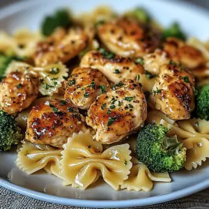 Cowboy Butter Lemon Bowtie Chicken with Broccoli