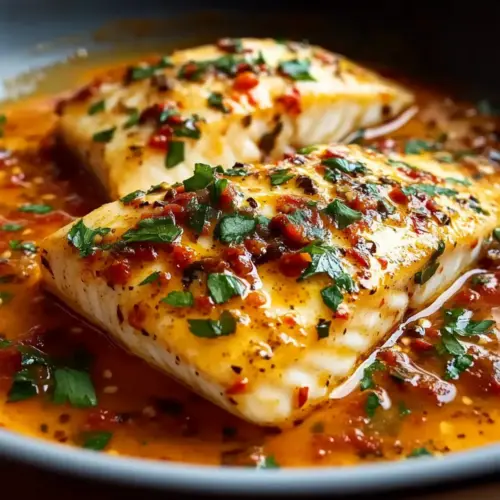 Tilapia in Roasted Pepper Sauce
