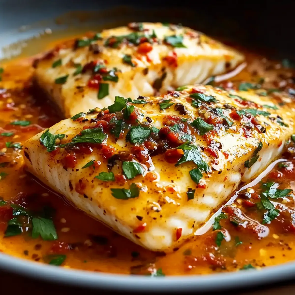 Tilapia in Roasted Pepper Sauce