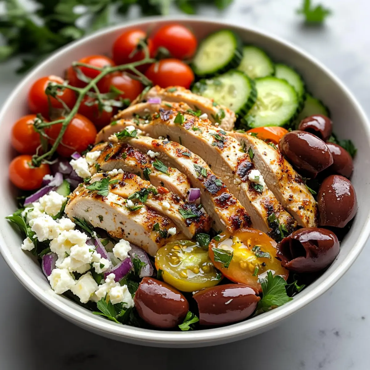 Low-Carb Greek Chicken Bowls