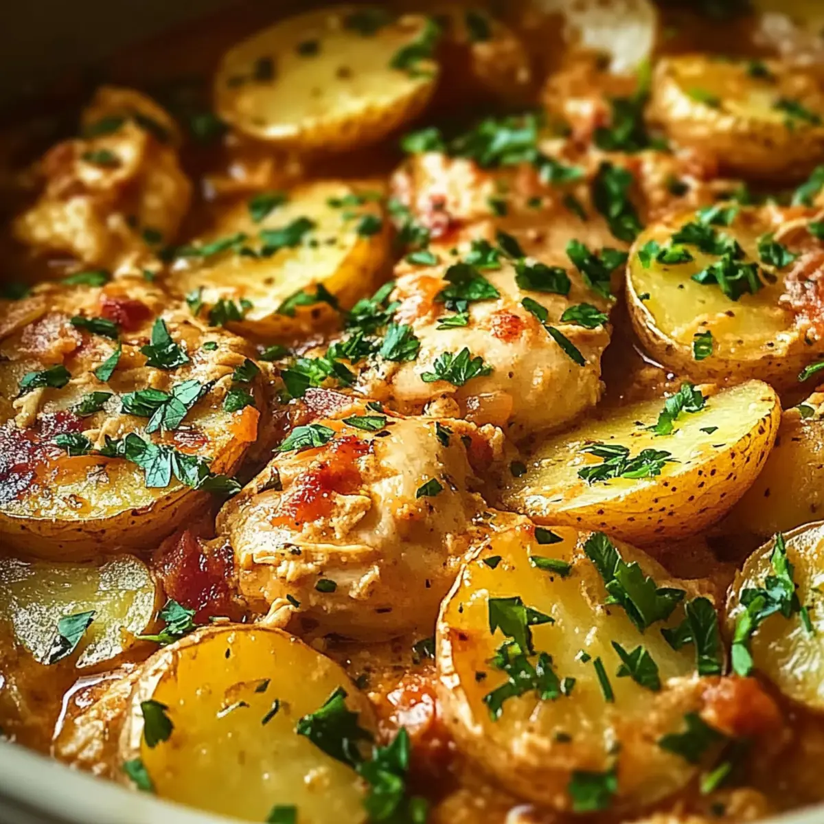 Italian Crockpot Chicken and Potatoes