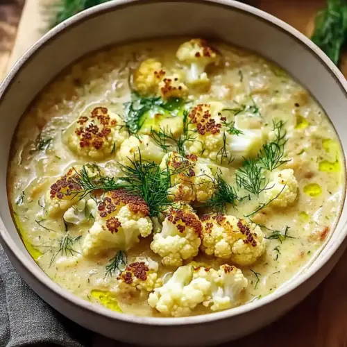 Rich Mediterranean Cauliflower Soup