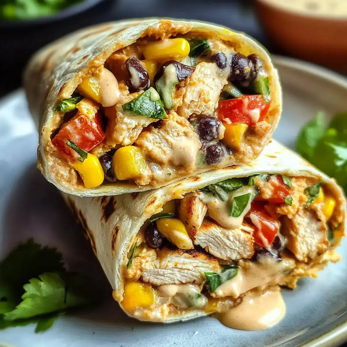 Southwest chicken wraps